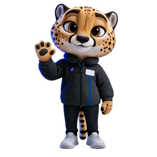 Fleet OS cheetah waving